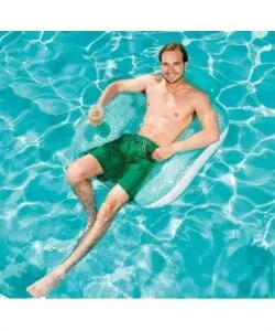 Poltrona gonfiabile per piscina "flip pillow" con portabicchiere e maniglie, 102x94 cm - bestway